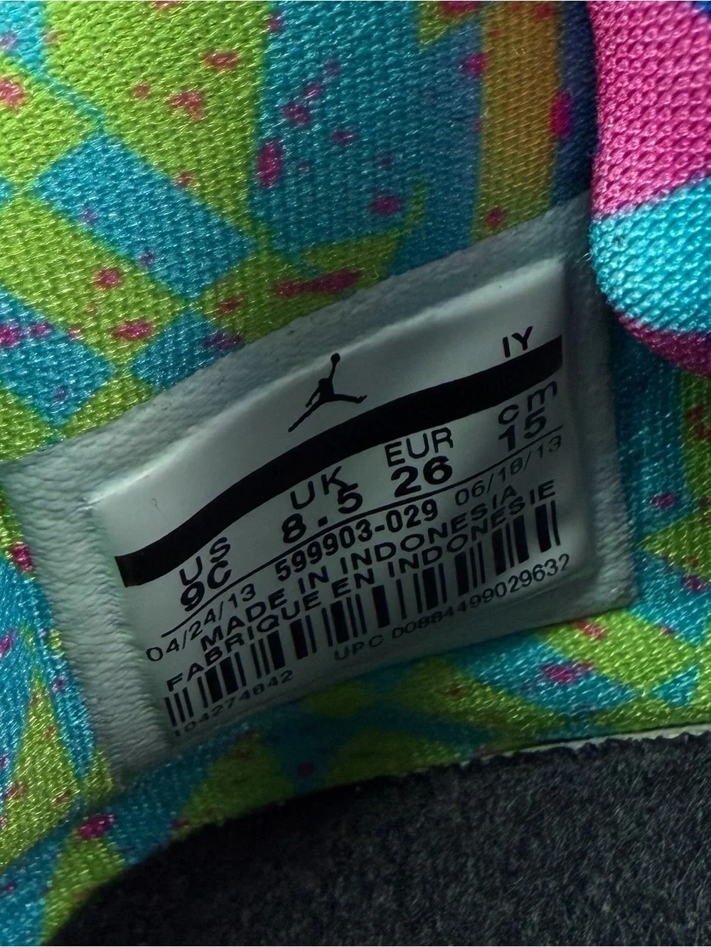 Nike air Jordan flight 45 high Kids' Multicolor Jordan Mid-Top Sz. 9C Sneakers!
